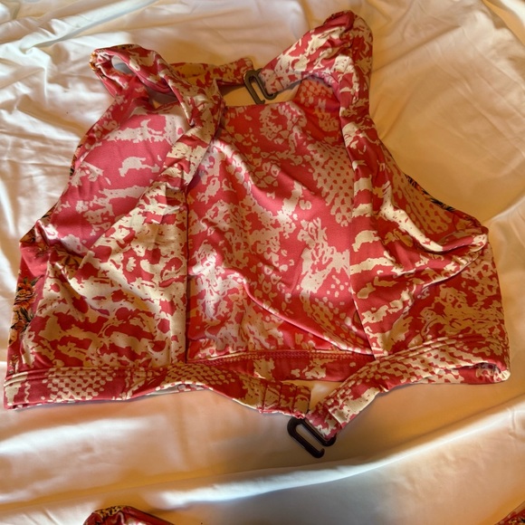 Maaji Reversible Floral / Animal Print Pink Bikini Set - Picture 7 of 9